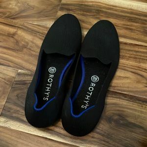 Rothy’s black slide on shoes. Barely used.